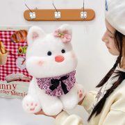 Bow Series Cute West Highland Terrier Plush Toy - Long-Haired Stuffed Animal with Bib for Girls Birthday Gift - Image 2