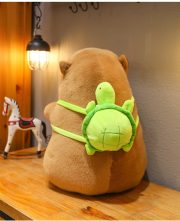 New Cross-Border Capybara Plush Toy with Turtle Backpack - Stuffed Animal Pillow - Image 2